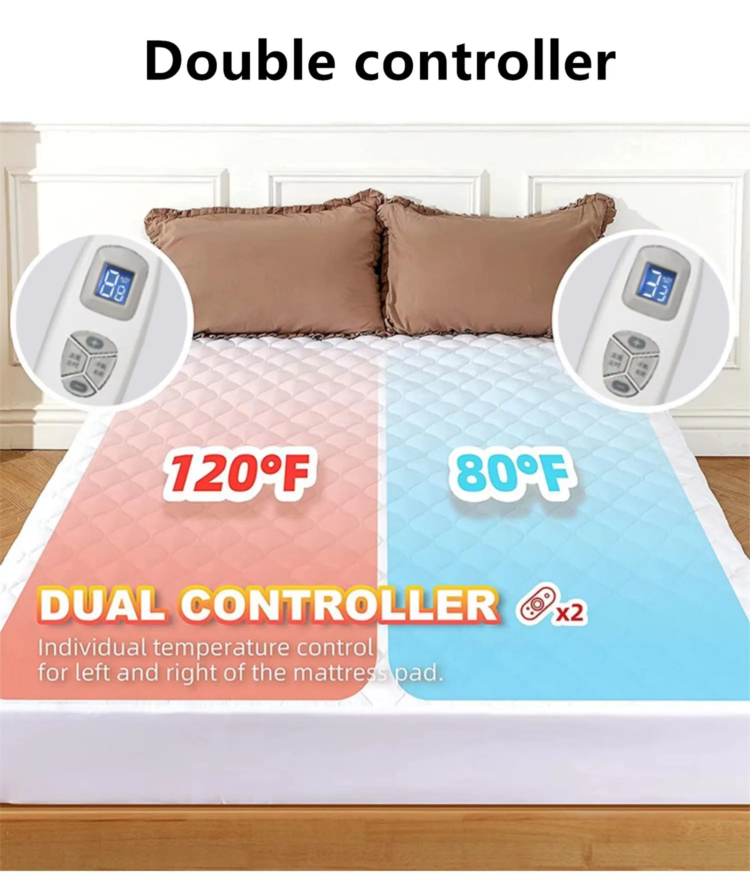 220V 9-Levels Heat Setting Double controller Electric Heating Blanket Over  Temperature Protection Security Heated Mattress Pad - AliExpress