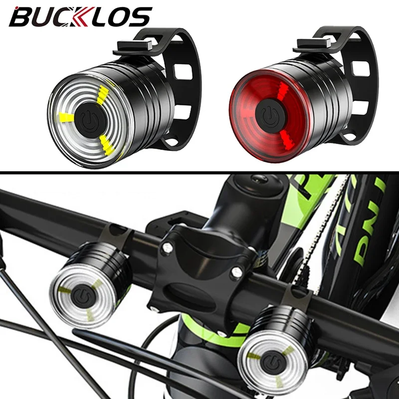 BUCKLOSCyclingHeadlightTaillightMountainBikeFrontRearLEDLight
