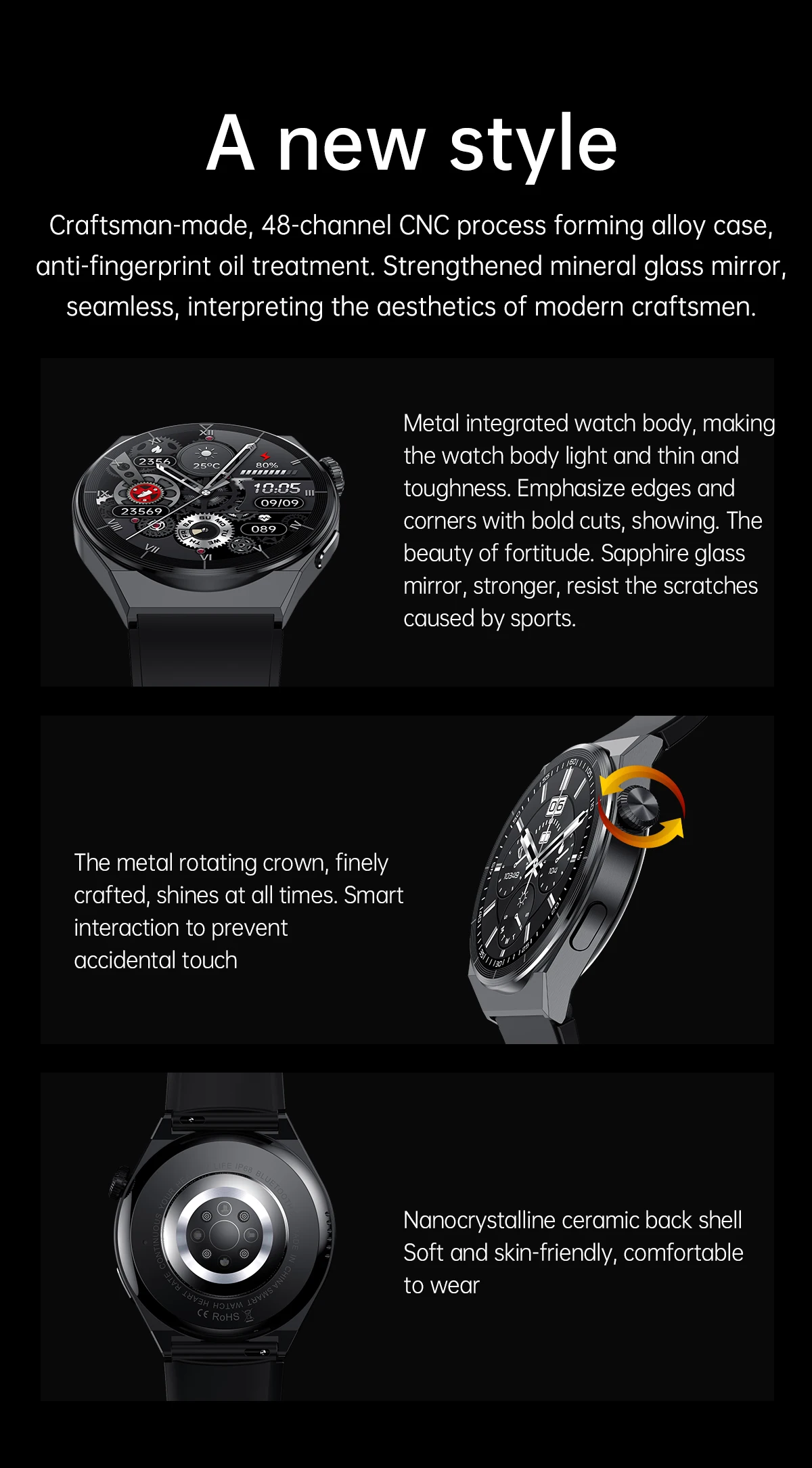 Huawei Gt3 Pro Smart Watch Bluetooth Call 20+Exercise Mode Heart Rate
