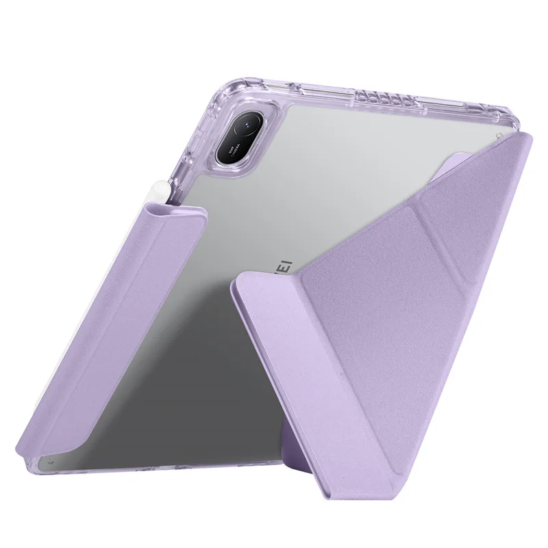 Premium Smart Fold PU Leather Case with Acrylic Back and Magnetic Closure
