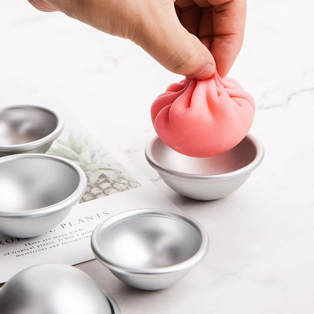 Aluminium Alloy Daifuku Dessert Mould Half Round 3D Mould Mochi Mold Snowball Dessert Cake Pastry Bomb Mould Kitchen Tool