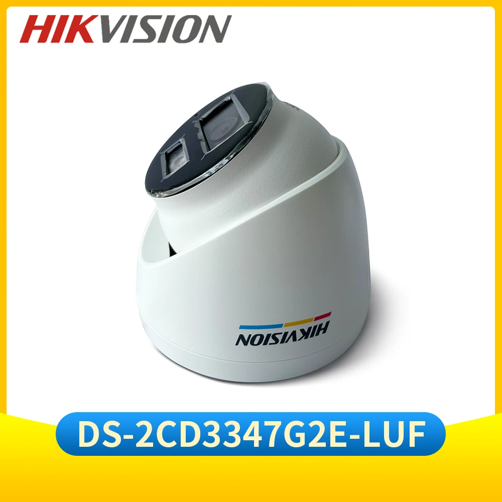 

Hikvision DS-2CD3347G2E-LUF 2.8mm Turret IP Camera 4MP Built in Mic POE Waterproof Outdoor ColorVu Camera