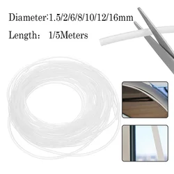High - Temperature Waterproof Silicone Cord - White Rubber Trim Seal Strips, 1 - 16mm Diameter - 5M
