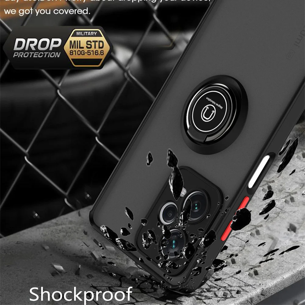 Magnetic Ring Holder Protective Case - Premium Design