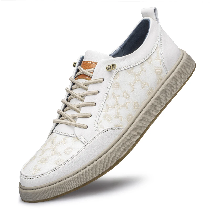 New Designers Comfortable Fashion Shoes Men Daily Business Casual Shoes Man Genuine Leather Lace-up Office Sneakers For Male