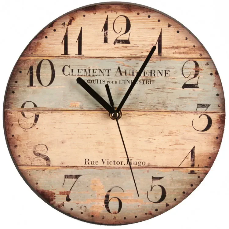 23 Cm Vintage Nordic Style Wooden Wall Clock style3  