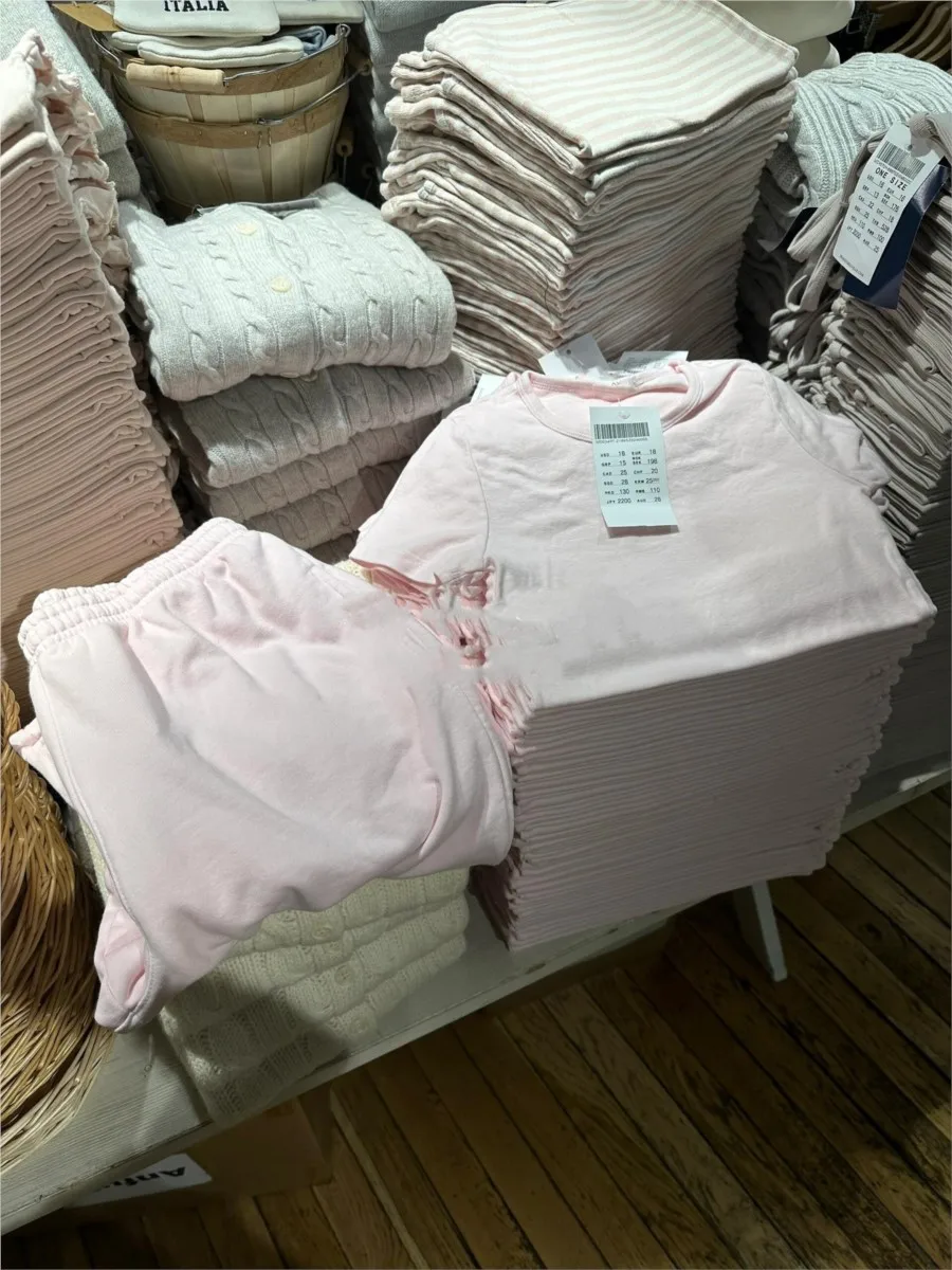 Sweet Pink Basic T-shirt Pant Sets Women New Casual O-neck Short Sleeve Tee+Straight Sweatpant Cute Preppy Style 2 Piece Set Y2K 5