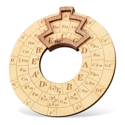 Wooden Circle of Fifths Melody Tool: Music Theory Guide and Gift (1 piece)