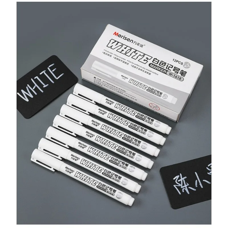 Permanent Marker Pen 1/3/5 Pcs White Alcohol Paint Oily Waterproof Tire Painting Graffiti Gel Pen Art Painting Supplies