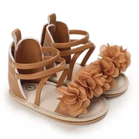 Infant Baby Shoes Baby Girl Shoes Flower Toddler Flats Summer Sandal Soft Casual Anti-Slip Crib Shoes First Walker 4