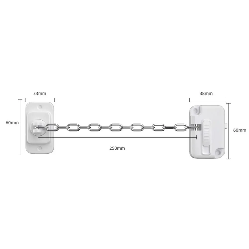 White ABS Child Safety Lock Adjustable Window Restrictor
