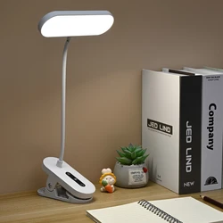 Portable LED Clip - On Desk Lamp with Timed Stepless Dimming and Eye Protection (ZM - Upgrade - Ellipse)