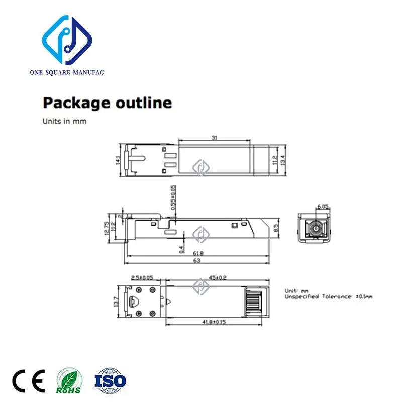 FINISAR FTLF8528P2BCV-QL Multimode 8G 850nm SFP LC Fiber Optical Module Transceiver