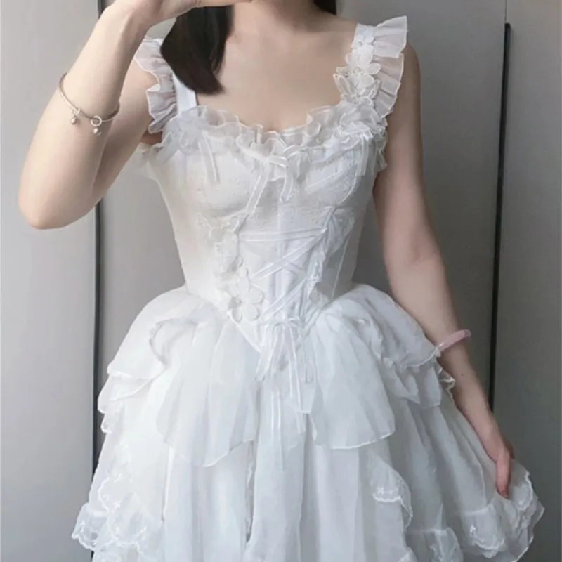 

Female Birthday Little Dress Adult Seaside Holiday White Tulle Tutu