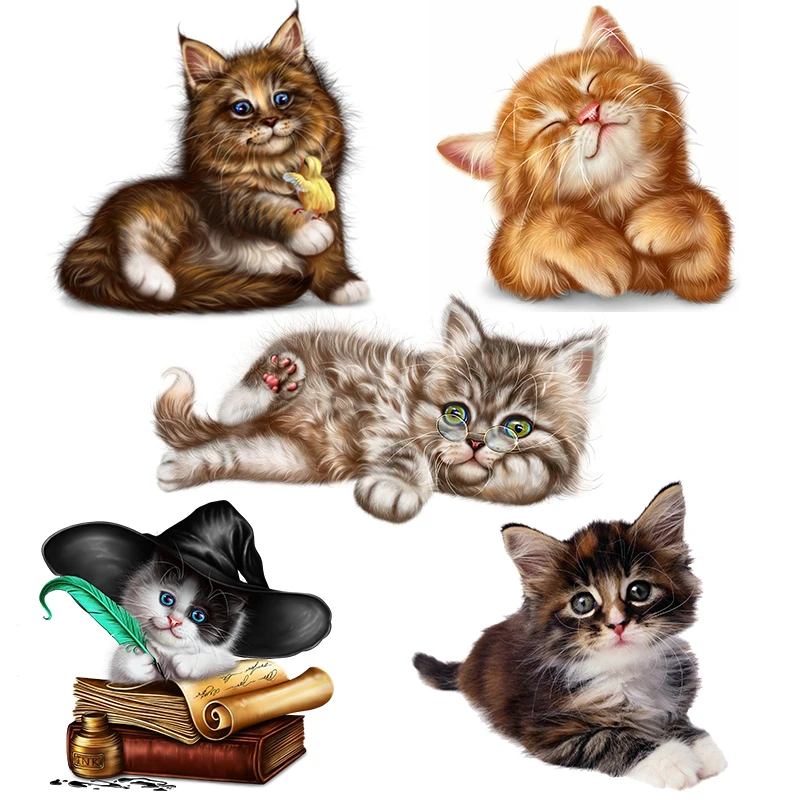 

T414# Lovely Patterned Cat Kid's Bedroom Wall Sticker Bathroom Toilet Decor Living Room Cabinet Refrigerator Home Decals