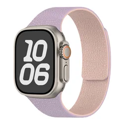 Premium Silicone Magnetic Strap - 44mm 45mm 46mm 49mm (Purple pink)