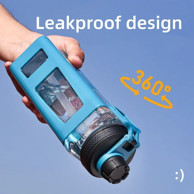 Portable Leakproof Water Bottle with Straw for Home Travel