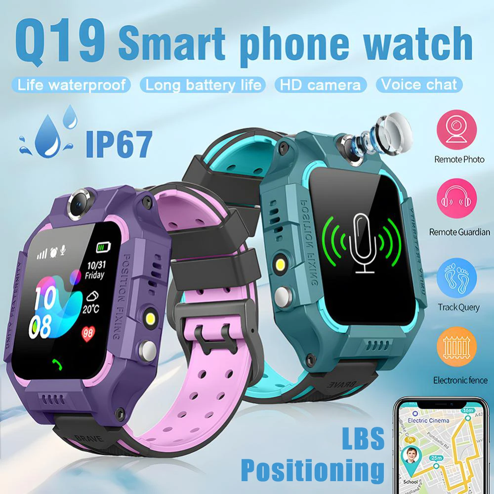 

New Kids Smart Watch SOS LBS Tracker Location For Children Smart Watch Camera IP67 Waterproof Learning Toy 2 Way Communication