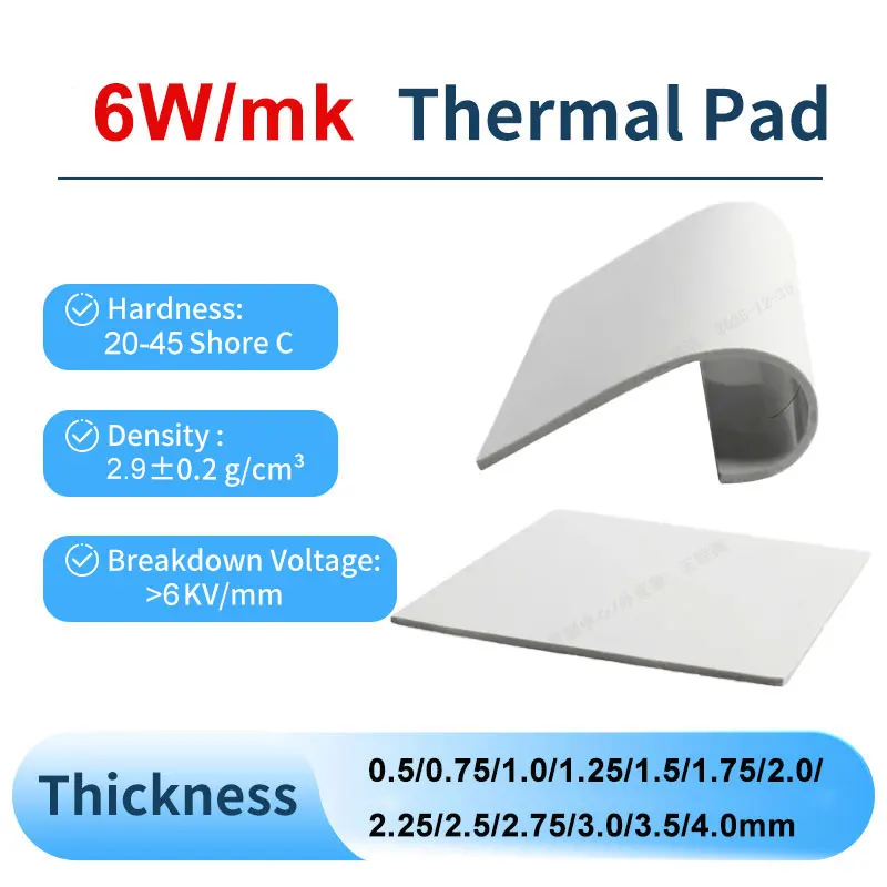High-Performance Thermal Silicone Pad - Multiple Thickness Options