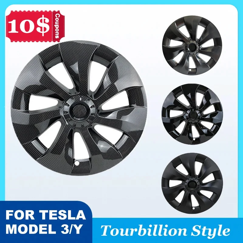 Copertura Del Cappuccio Del Mozzo Della Ruota Dell'Auto Per Tesla Model Y 2021-2022 19/20 Pollici Modello 3 Abs Hubcap Kit 2023 Accessori Para Vehitcu