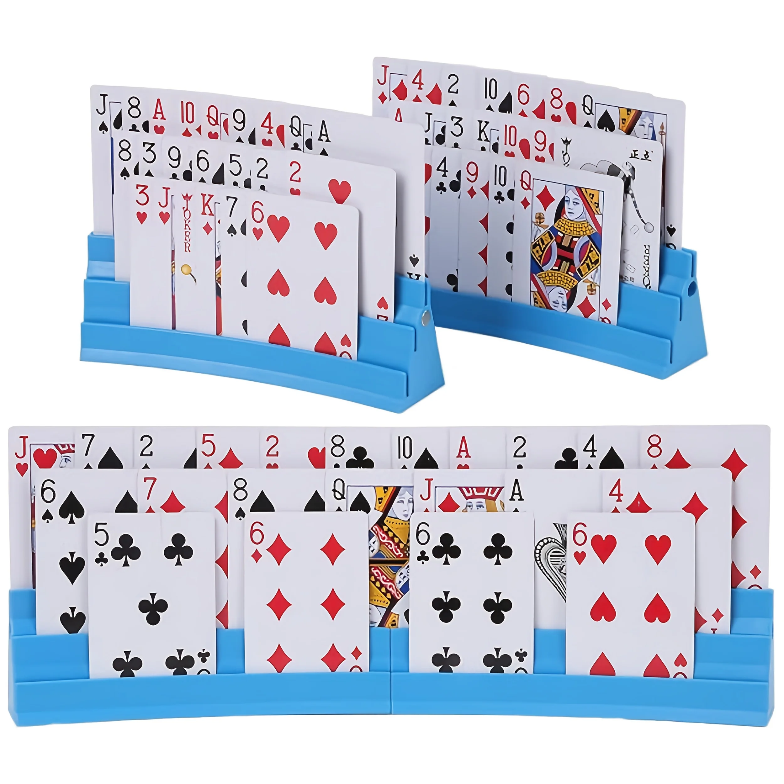 2pcs/1Set Expandable & Upgradeable Three-Layer Plastic Card Holder Without The Need for a Card,Interactive,Party & Holiday Games