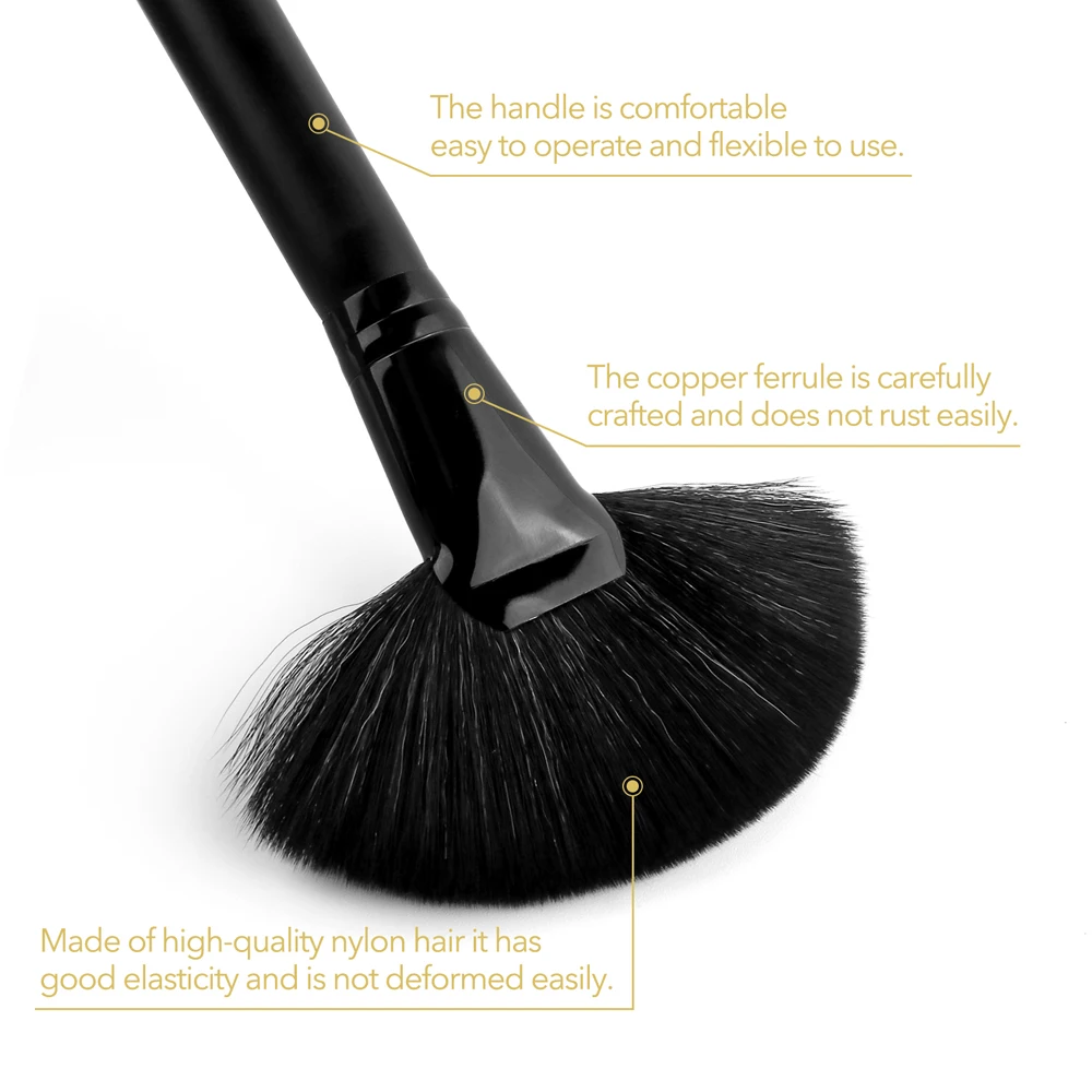 Multifunction Surface Sweep Brushes for Removing Glitter Powders DIY Paper Card Supplies Fan Shape Synthetic Brushes Tools