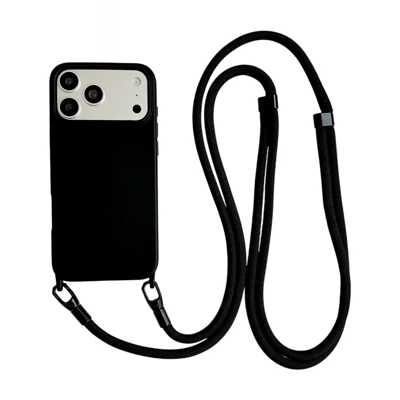 Enhanced Shockproof Crossbody Lanyard Case with Soft Candy Finish and Neck Cord Strap