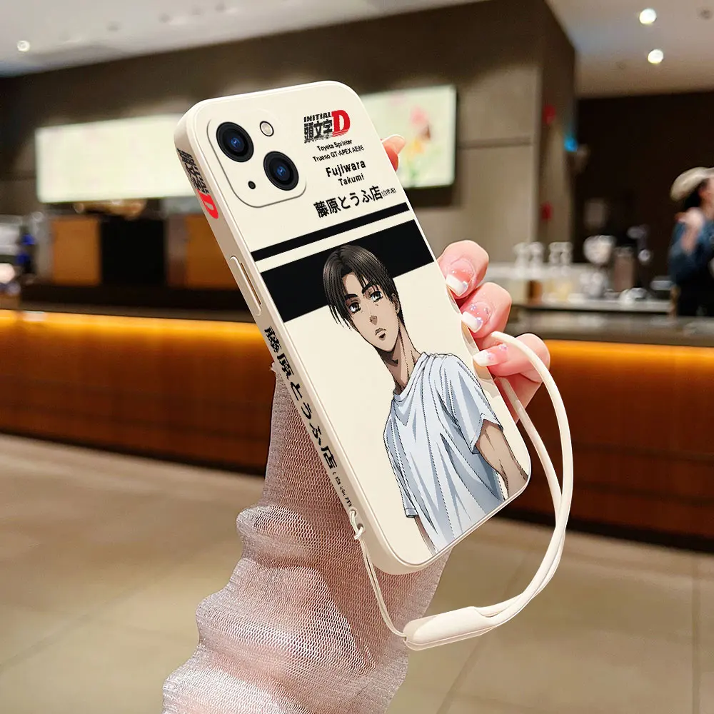 thumbnail image 1 of Funda de teléfono de Anime Initial D para Oneplus Nord 3 2 9R 9 8T 8 7 7T Pro 6 5G, cubierta de silicona líquida con correa de mano, 1 of 5