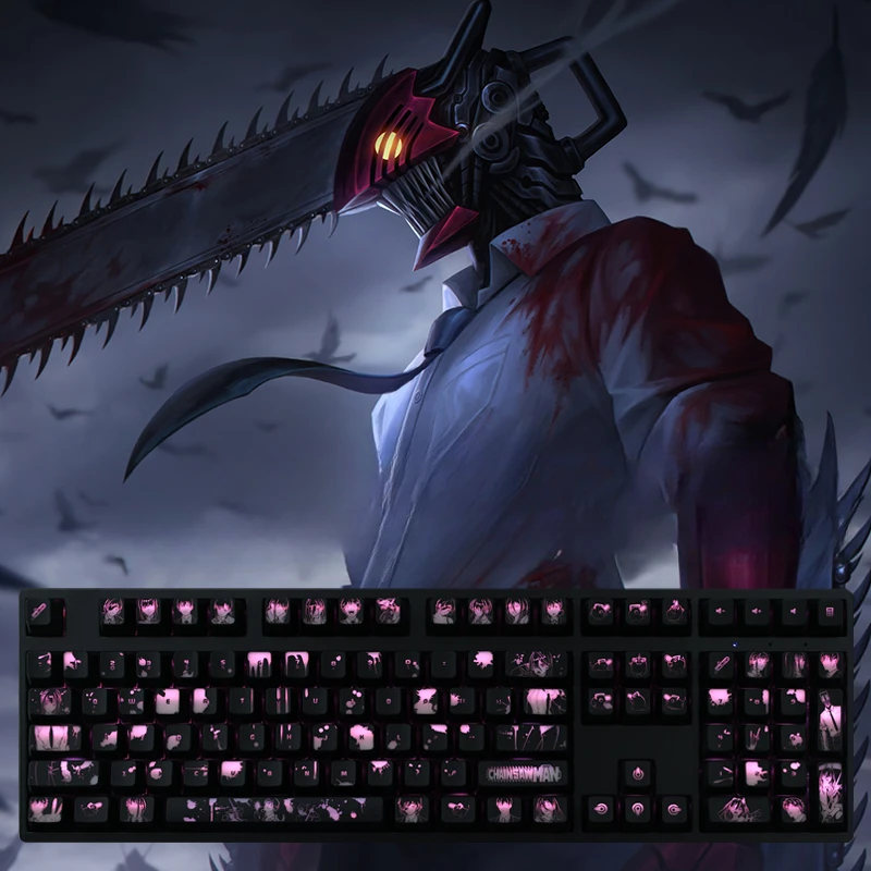 ChainsawManThemeKeycap104keyPBTGamingPCMixedCoatingOEM