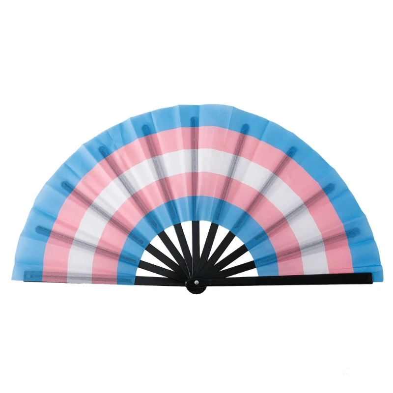 Folding Fan Rainbows Colourful LGBTs Gay Pride Party Summer Cooling Music Festival Women Men Props Lightweight hand fan