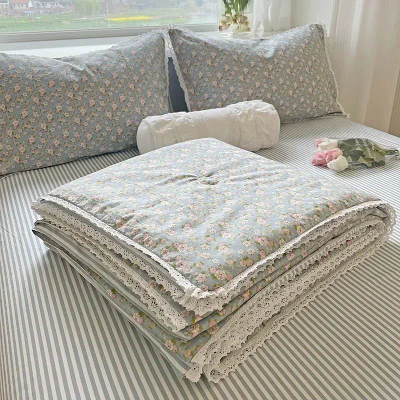 

Cotton Summer Cool Quilt Soft Korean Style Soybean Fiber Air Conditioner Quilts Household Summer Cotton Thin Blankets Fashion