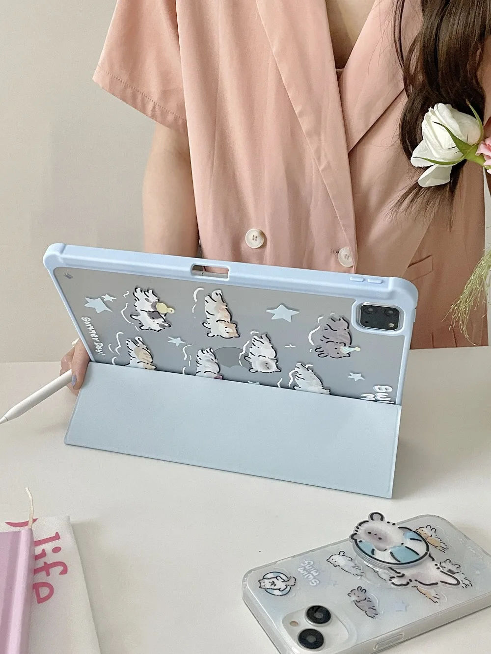 Capa de Gato de Natação para iPad,