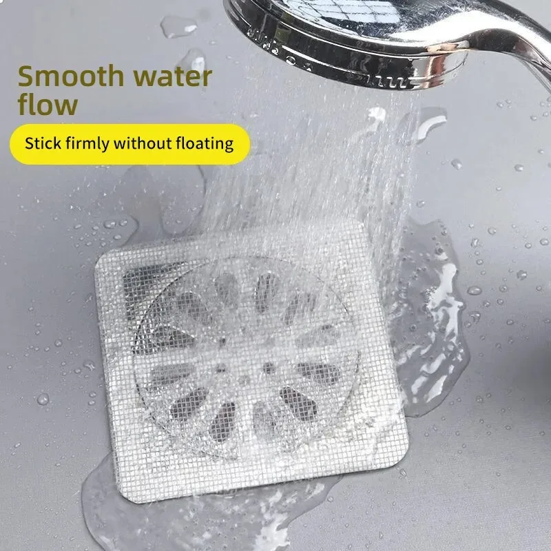 15pcs Drain Strainer Cover For Hair Stopper, Disposable Shower Drain Hair Catcher, Disposable Hair Catchers For Shower, Floor Si