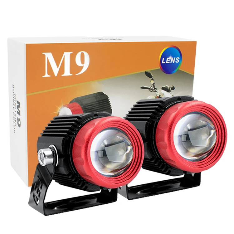 Motorcycle Moto headlight Lens Laser 50W led Fog light working lights 36v projector headlights