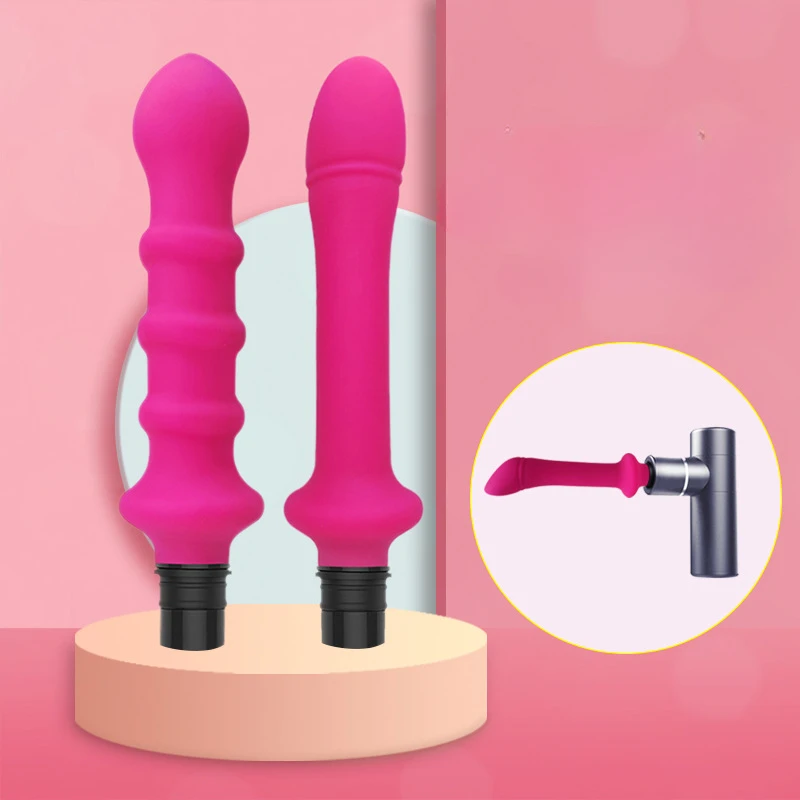 Fascia Gun Silicone Massage Head Adult Product Modified Replacement Head Adult Toys Sex Dildo Vibrator Consolador for Female