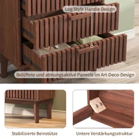 Rosahqnda Комод для спальни, 4/6 ящиков, деревянный шкаф для хранения вещей, сервант для офисной гостиной — изображение 4