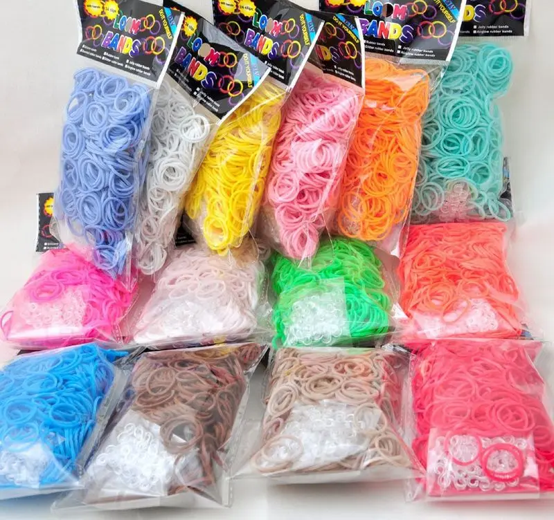 Neue Loom Gummibänder Armbänder für Kinder oder Haargummis, Loom Bands zum Herstellen von geflochtenen Armbändern, DIY Bastelspielzeug, Weihnachtsgeschenk