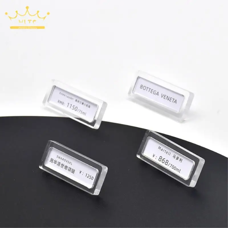 Small Acrylic Price Lable Jewelry Price Display Rack 10Pcs Mini Price Tag Commodity Tool Accessories for Jewelry Counter