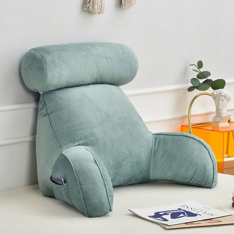 CCTSA Cuscino da Lettura con Braccioli,Cuscino Schienale Divano con Rivestimento Rimovibile,Cuscino da Lettura con Supporto Lombare,Ergonomico Cuscini da Lettura per Leggere,Guardare la TV,Rilassarsi