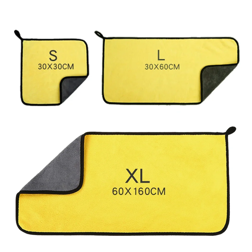 60x160cm Microfiber Cleaning Towel Super Absorbent Thicken Soft Drying Cloth Car Body Washing Towels Double Layer Clean 600GSM microfiber towel cleaning cloth microfiber cleaning cloths microfiber car towel microfiber towels fiber towel microfiber washing towel car washing towel car drying towel drying cloth