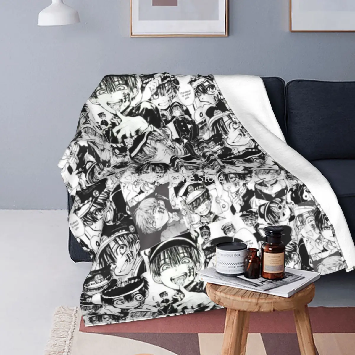 

Toilet Bound Hanako Kun Blanket Flannel Spring/Autumn Anime Breathable Lightweight Throw Blanket for Sofa Car Rug Piece