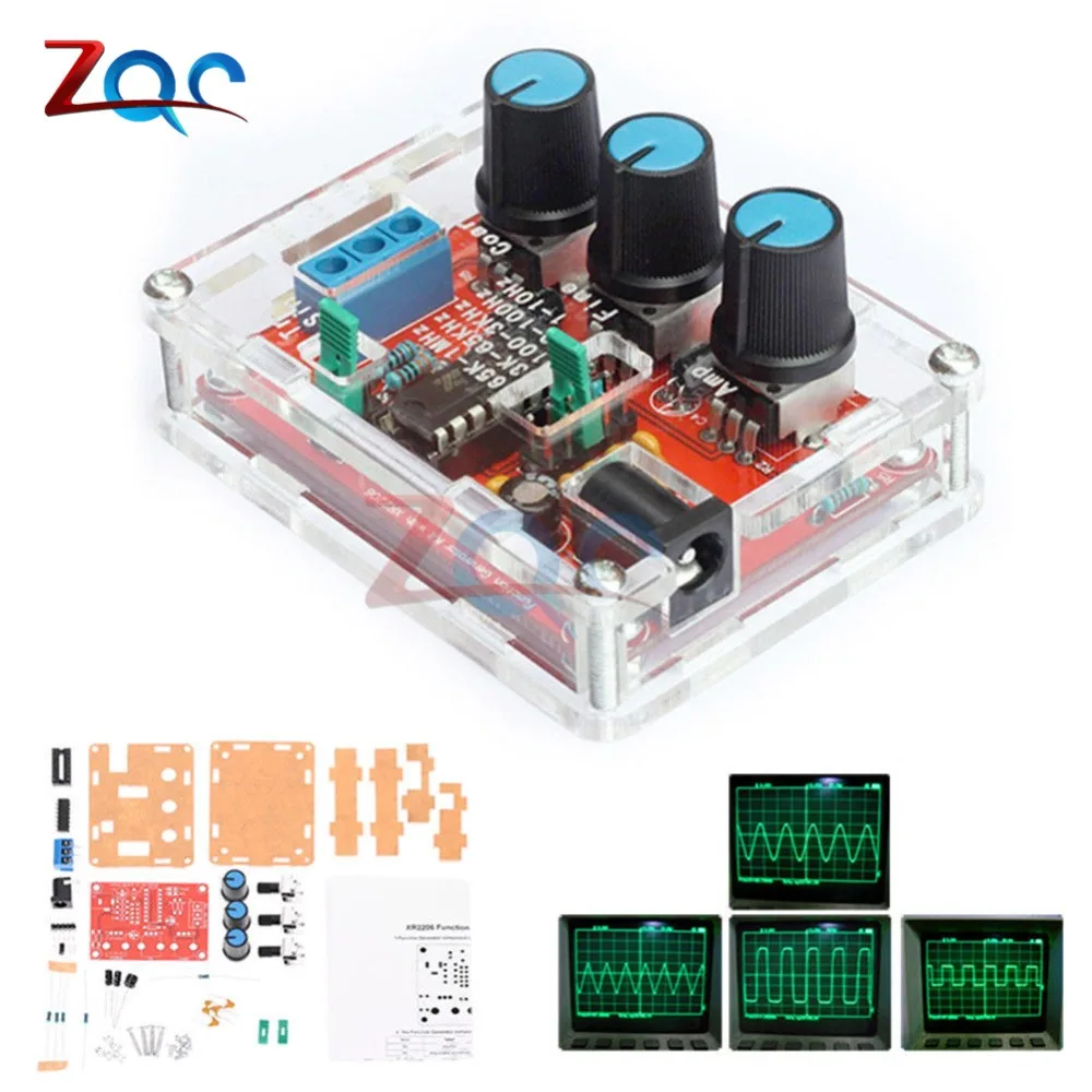 XR2206 Generatore Di Segnali Di Funzione Kit Fai-da-te Sine Square Output 1hz1mhz