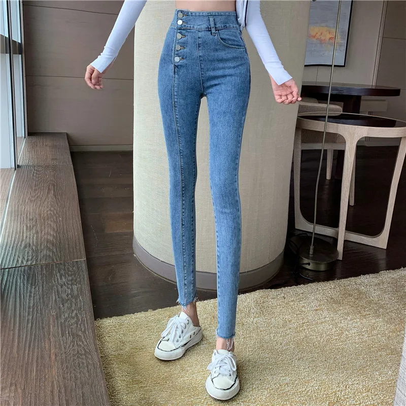 

Cheap wholesale 2021 spring summer autumn new fashion casual Denim women Pants woman female OL high waist jeans BAy4934