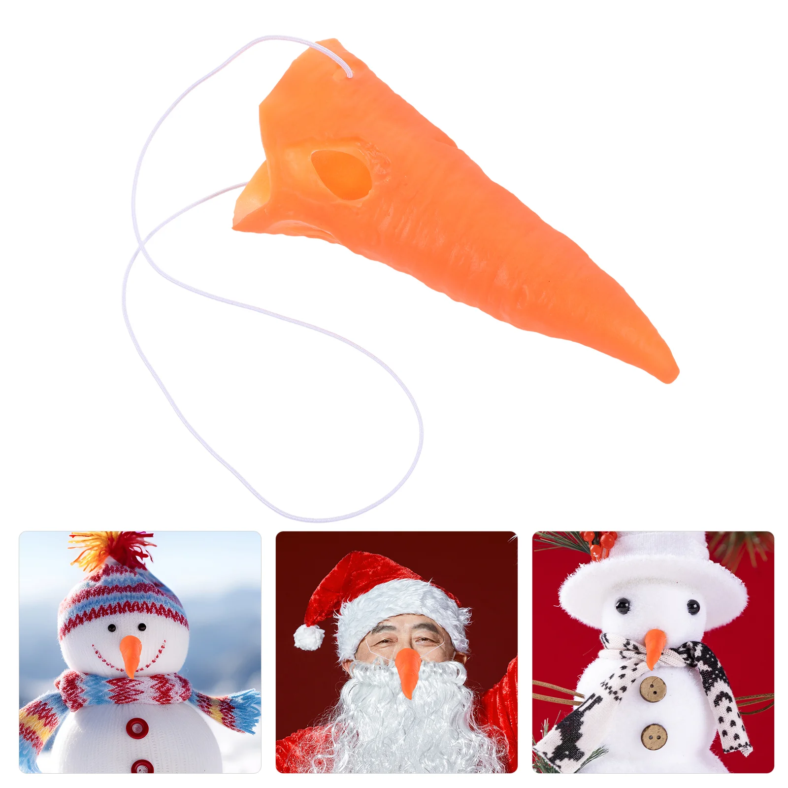 3 Pcs Carrot Nose Cosplay Decorsnowman Christmas Props Portable Dressing Accessories Vinyl Decorating DIY Ornaments Child
