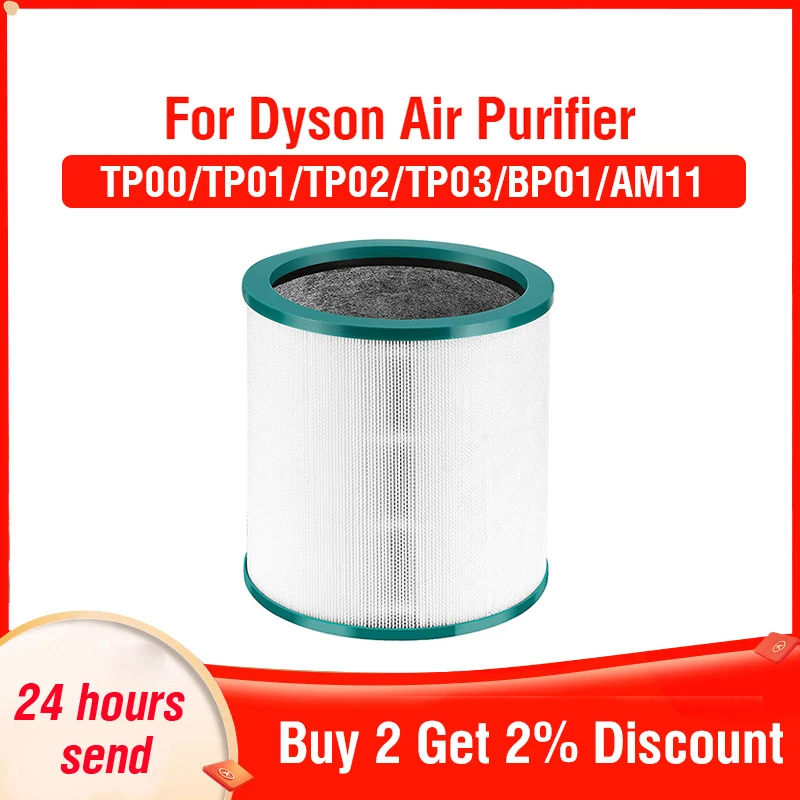 Filtro de Carvão Ativado para Dyson Purificador de ar Hepa Tp00 Tp01 Tp02 Tp03 Bp01 Am11 Pm2.5