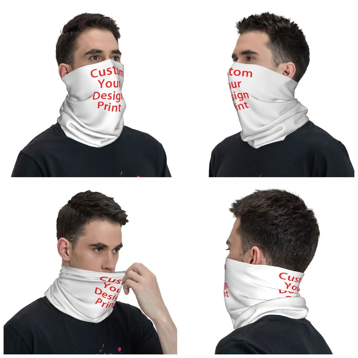 Custom Custom Your Design Winter Headband Neck Warmer Men Hiking Cycling Tube Scarf Customized Logo Printed Face Bandana Gaiter 2