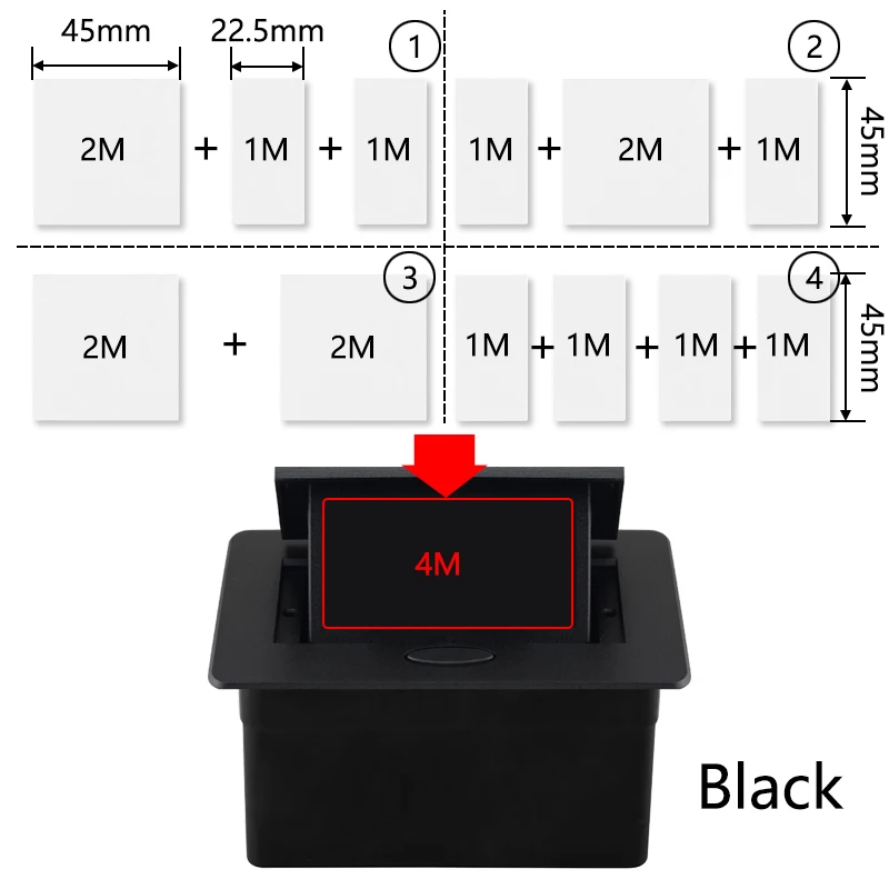 Multifunctional Pop-Up Desktop Power Outlet with USB, HDMI, RJ45, Type C, and TV Ports