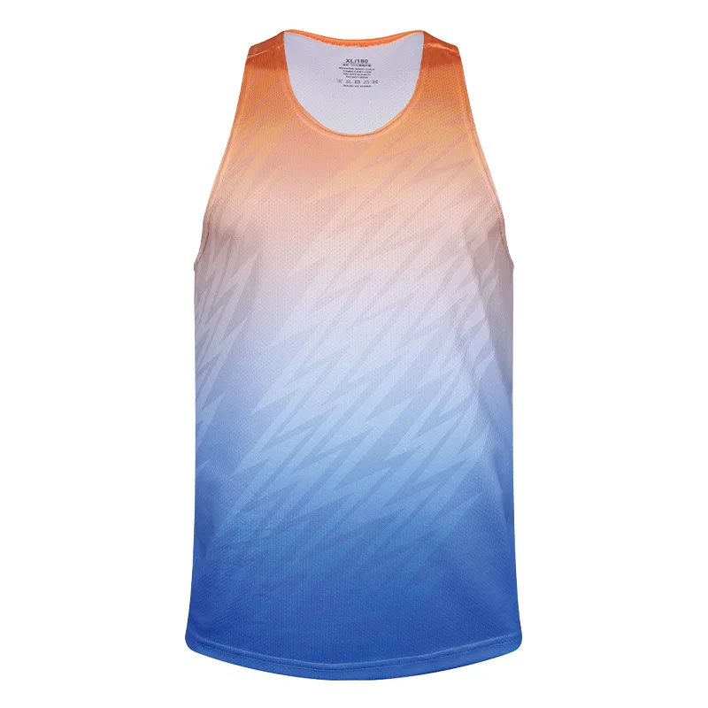 Men's Sports Vest Marathon Running Sleeveless Quick Drying Tank Top Ultra-light Track And Field Polyester Jersey 2