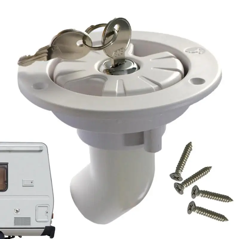

RV Fresh Water Filler Spout RV Fresh Water Locking Gravity Feed Fresh Water Fill Hatch Inlet Leak Proof RV Camper Water Filler