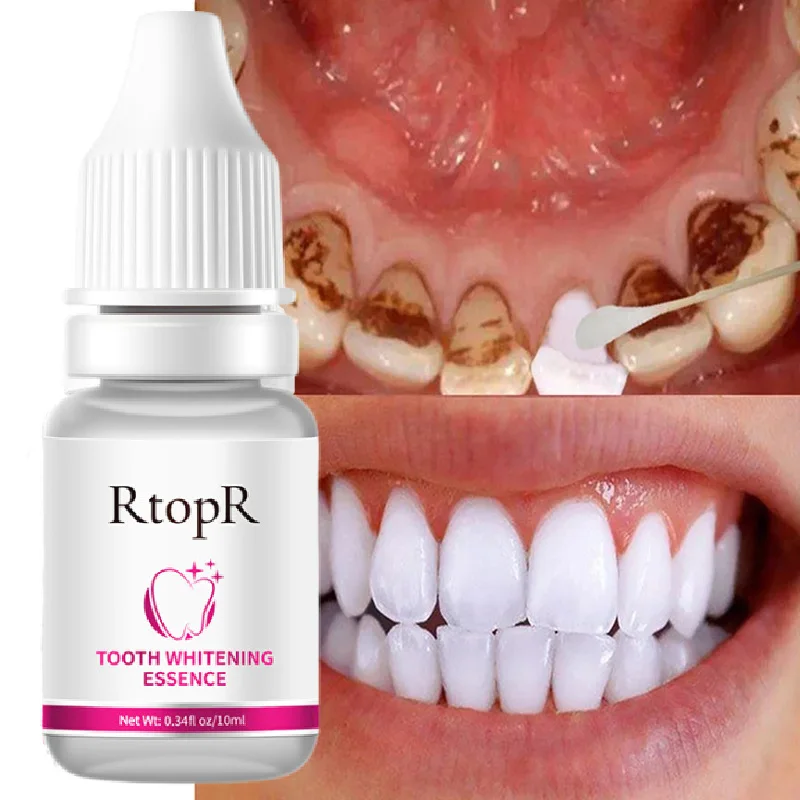 

RtopR Teeth Whitening Serum Remove Plaque Stains Bleachig Teeth Serum Oral Hygiene Cleaning Gel Fresh Breath Care Dental Tools